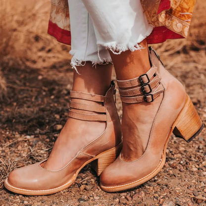 Triple Buckle Ankle Sandals