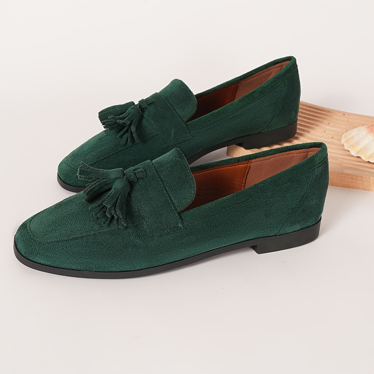 Women's Tasselled Round Toe Flat Loafers