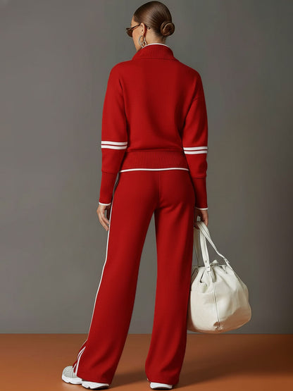Banded Cuffed Dropped Slouchy Straight Set
