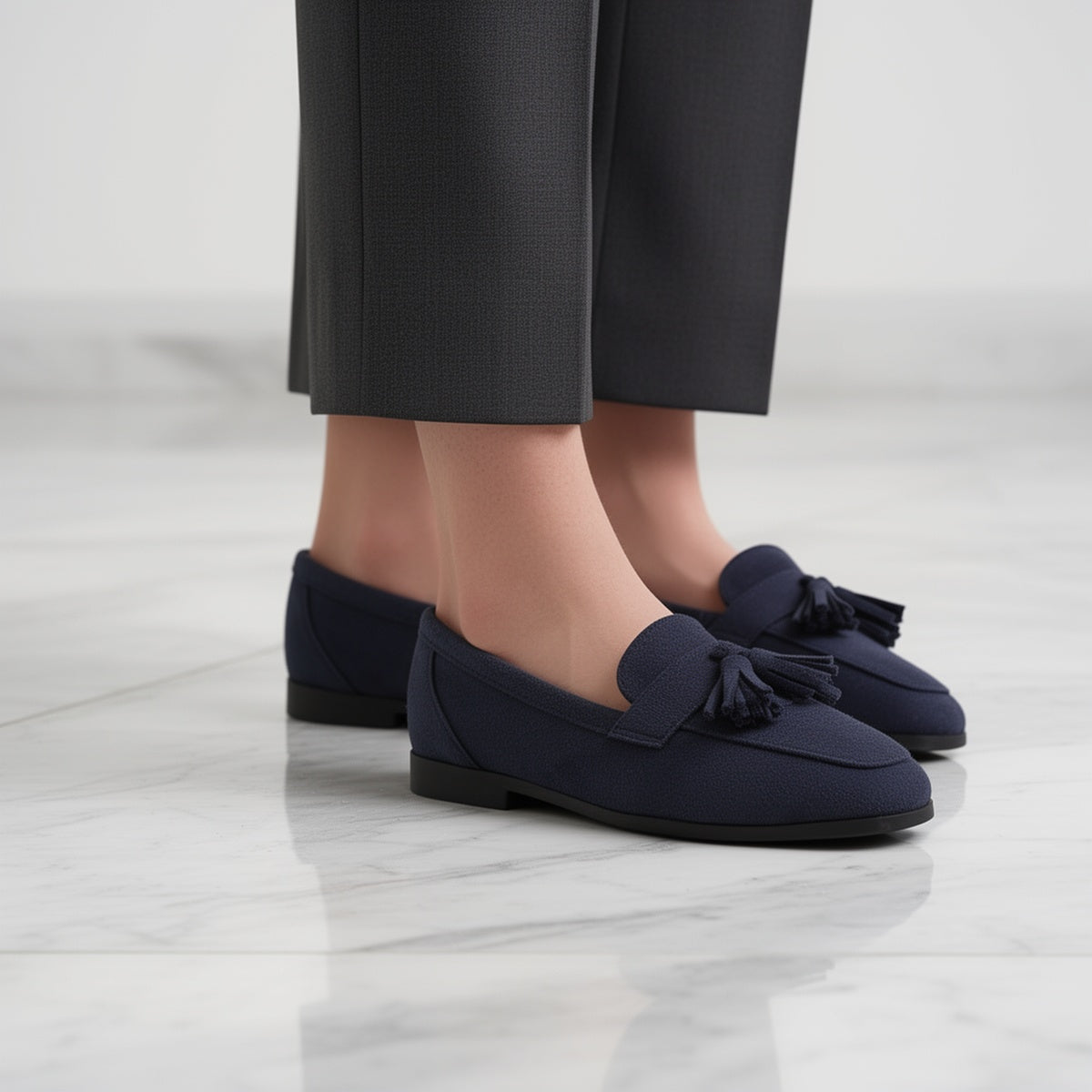 Women's Tasselled Round Toe Flat Loafers