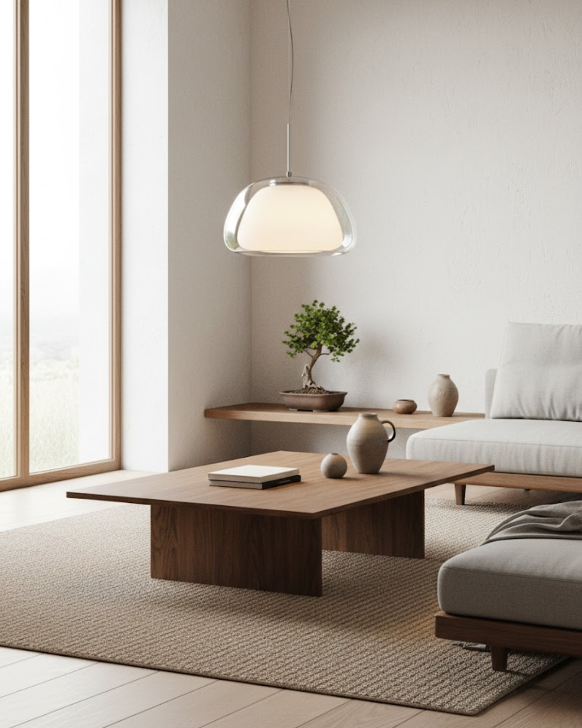 Translucent Encapsulated Dome Pendant Lamp