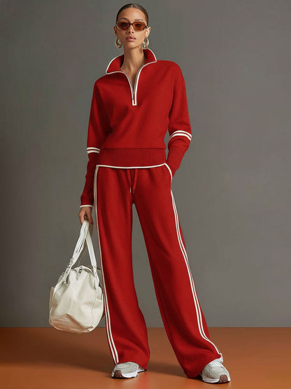 Banded Cuffed Dropped Slouchy Straight Set