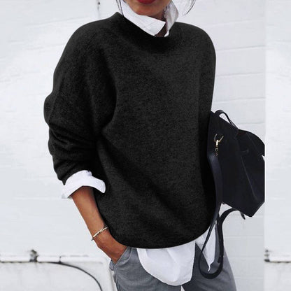 Women's Mock Neck Long Sleeve Oversized Jumper