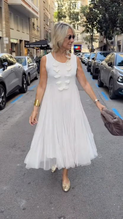 Round Neck Paneled Dress