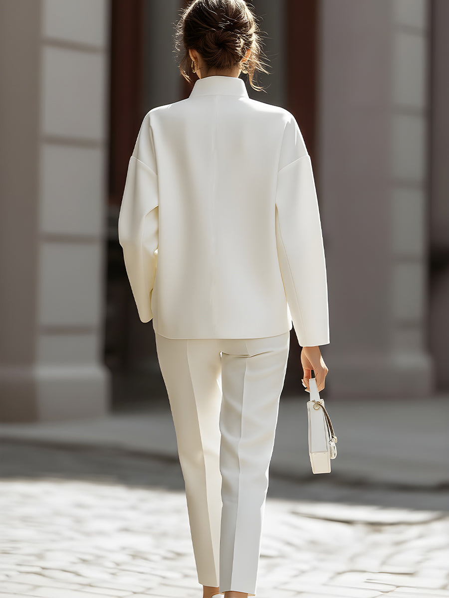 High Neck Flap Pocket Tapered Set