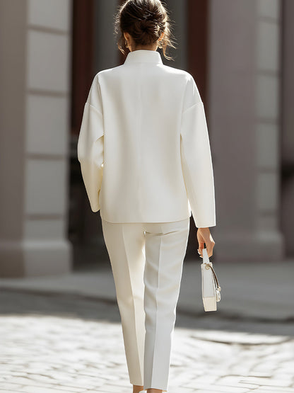High Neck Flap Pocket Tapered Set