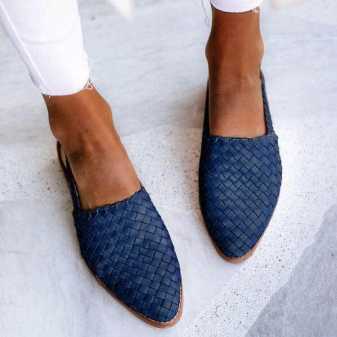 Interwoven Textured Slingback Sandals