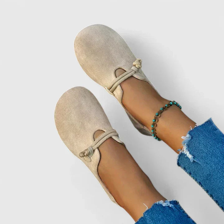 Round Toe Knotted Flat Loafers
