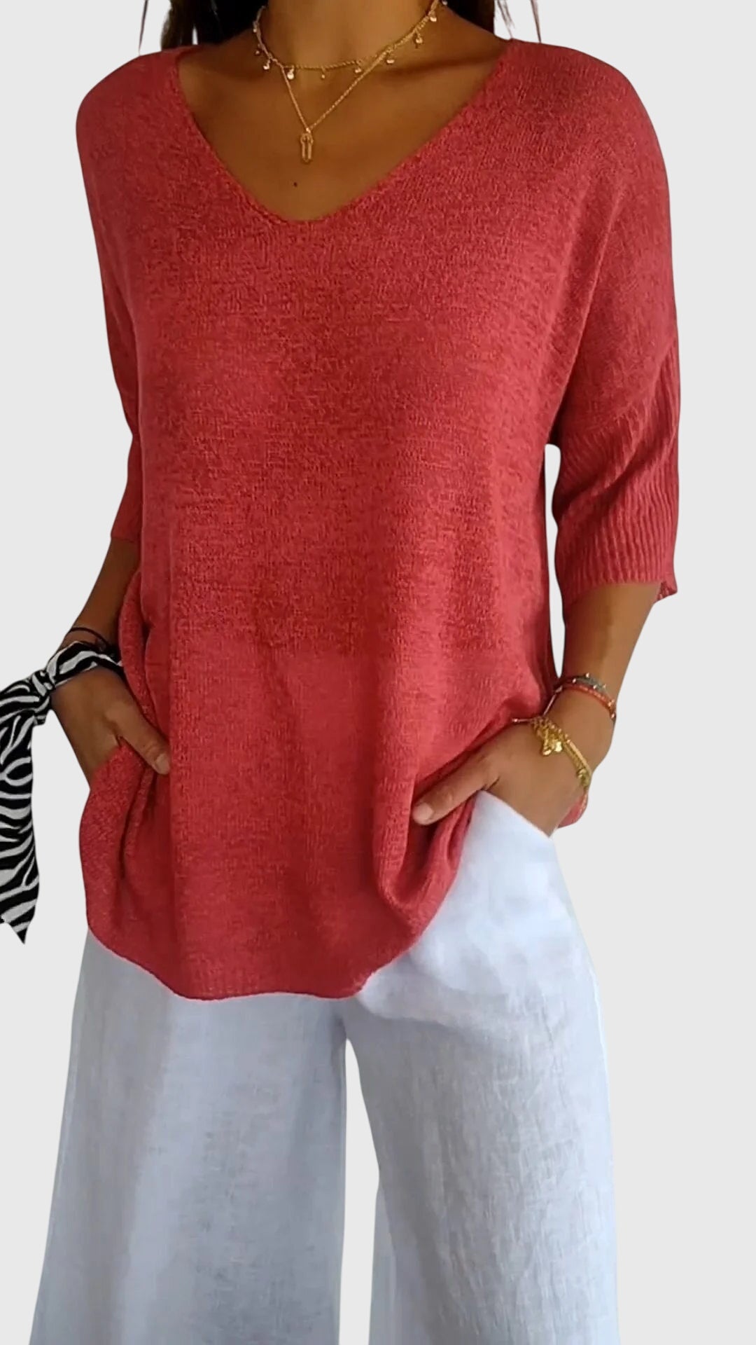 Oversized Three Quarter Blouse