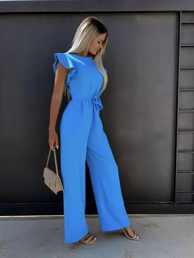 Belted Wide Leg Jumpsuit