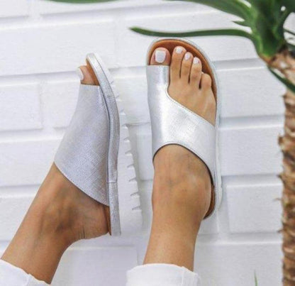 Asymmetrical Cutout Open Backless Ridged Platform Sandals