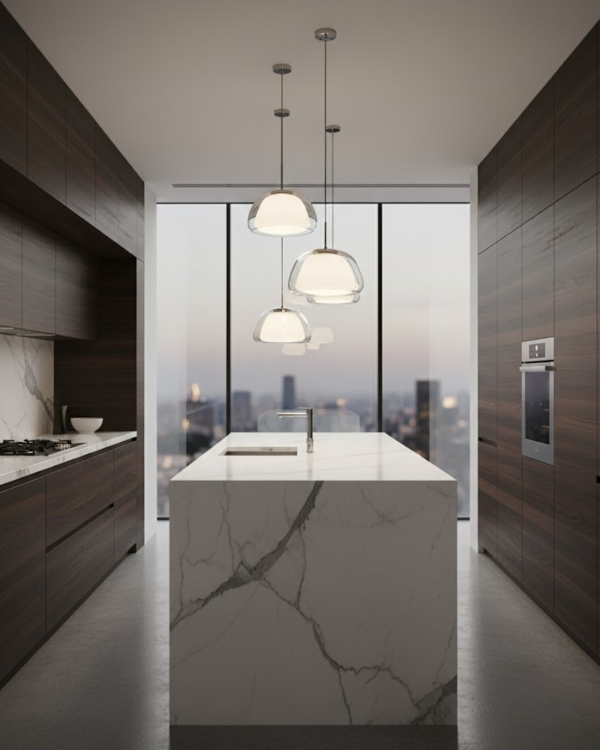 Translucent Encapsulated Dome Pendant Lamp