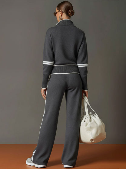 Banded Cuffed Dropped Slouchy Straight Set