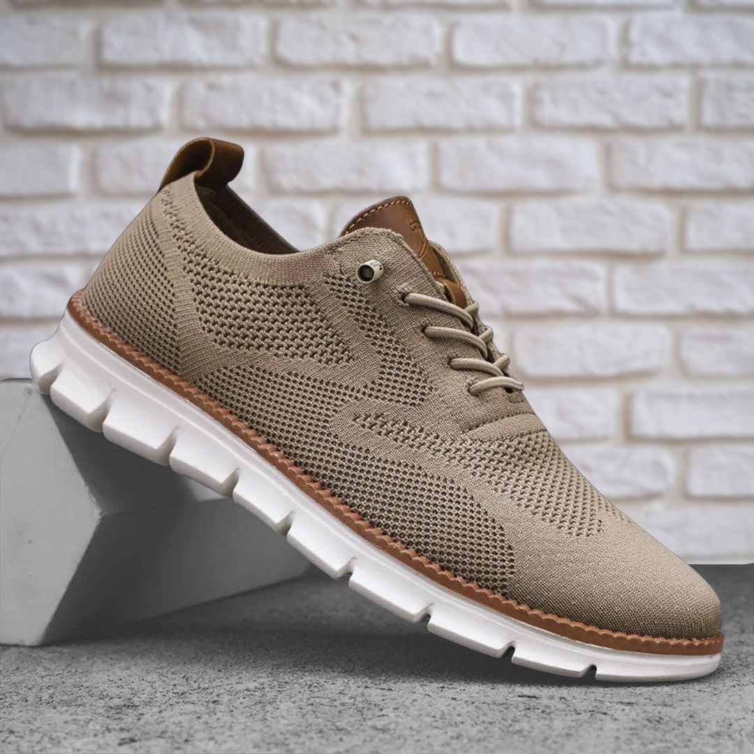 Textured Laced Paneled Ridged Low Sneakers