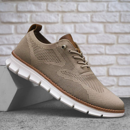 Textured Laced Paneled Ridged Low Sneakers