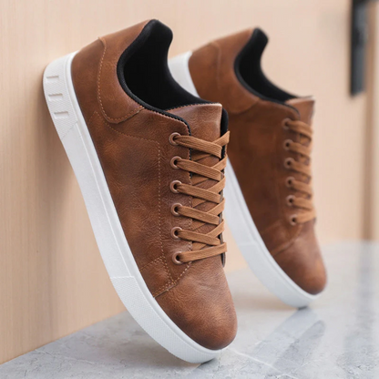 Seamed Padded Rounded Thick Flat Sneakers