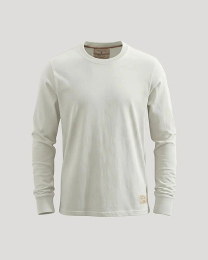 Round Neck Long Sleeved Cuffed Solid Shirt