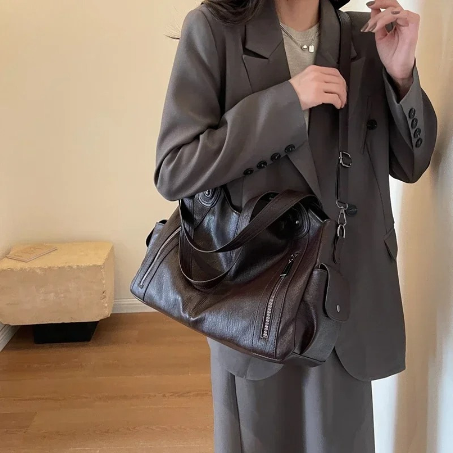 Slouchy Multi Pocket Shoulder Bag