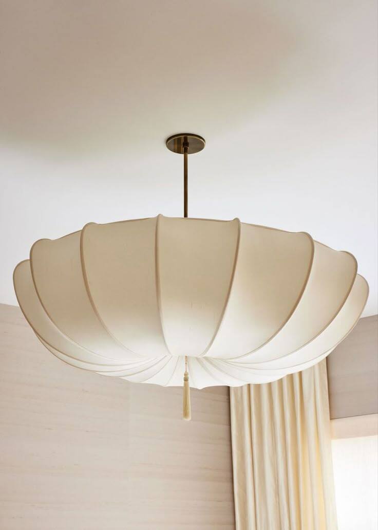 Scalloped Umbrella Silhouette Pendant Lamp