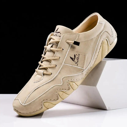 Lace Up Contrast Stitch Low Top Textured Sole Shoes