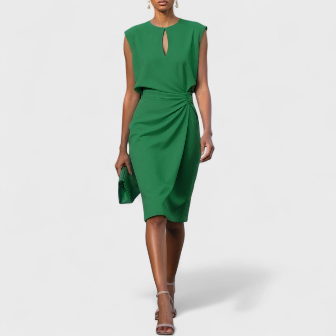 Sleeveless Drape Dress
