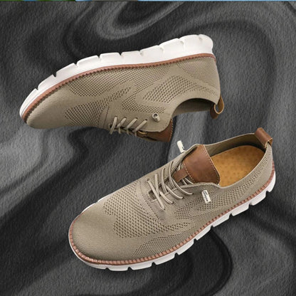 Textured Laced Paneled Ridged Low Sneakers