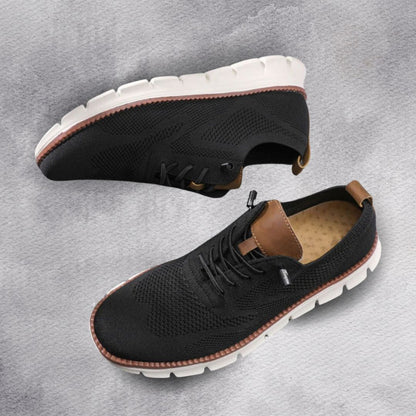 Textured Laced Paneled Ridged Low Sneakers