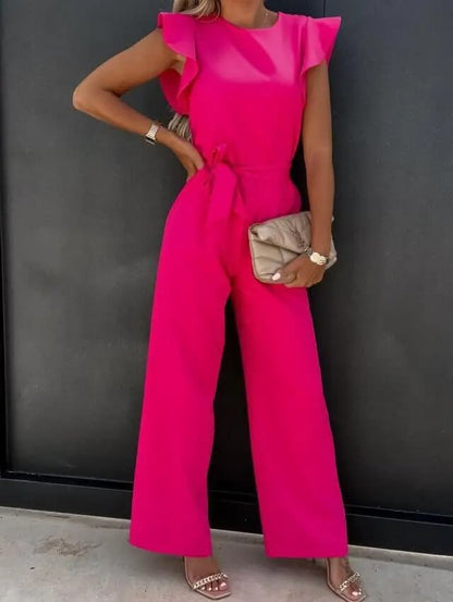 Belted Wide Leg Jumpsuit