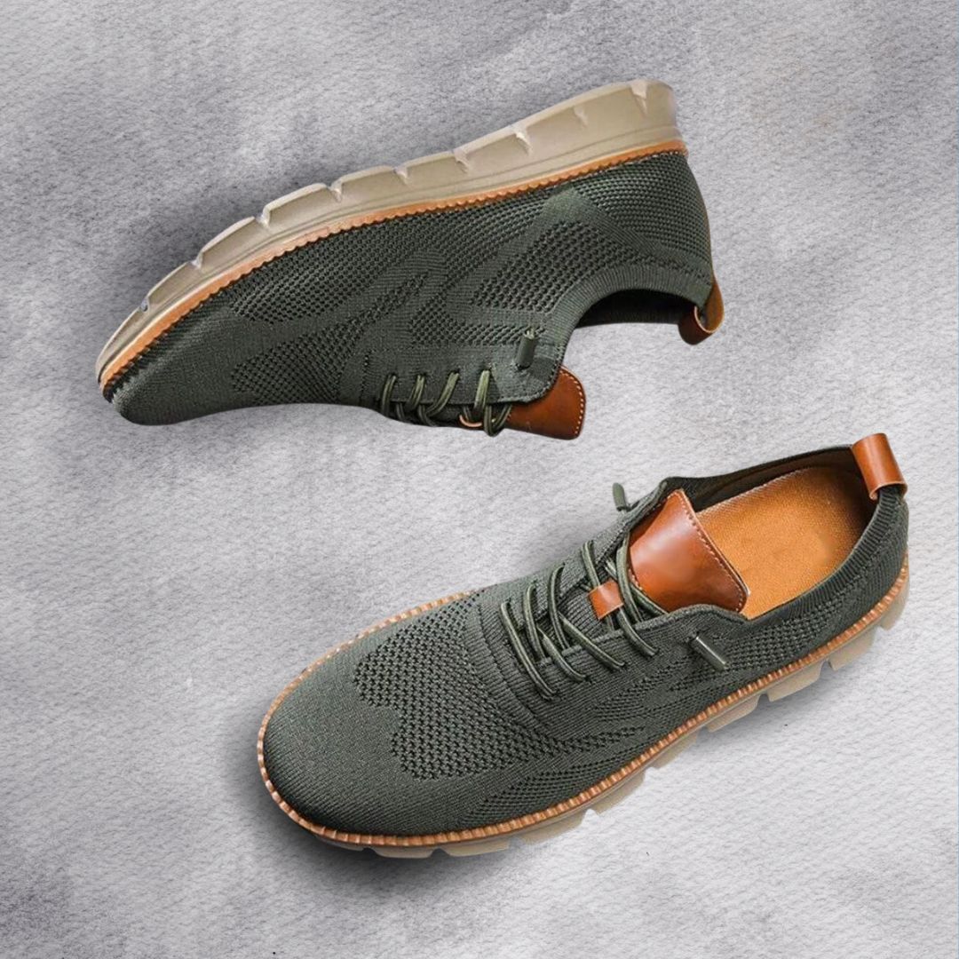 Textured Laced Paneled Ridged Low Sneakers