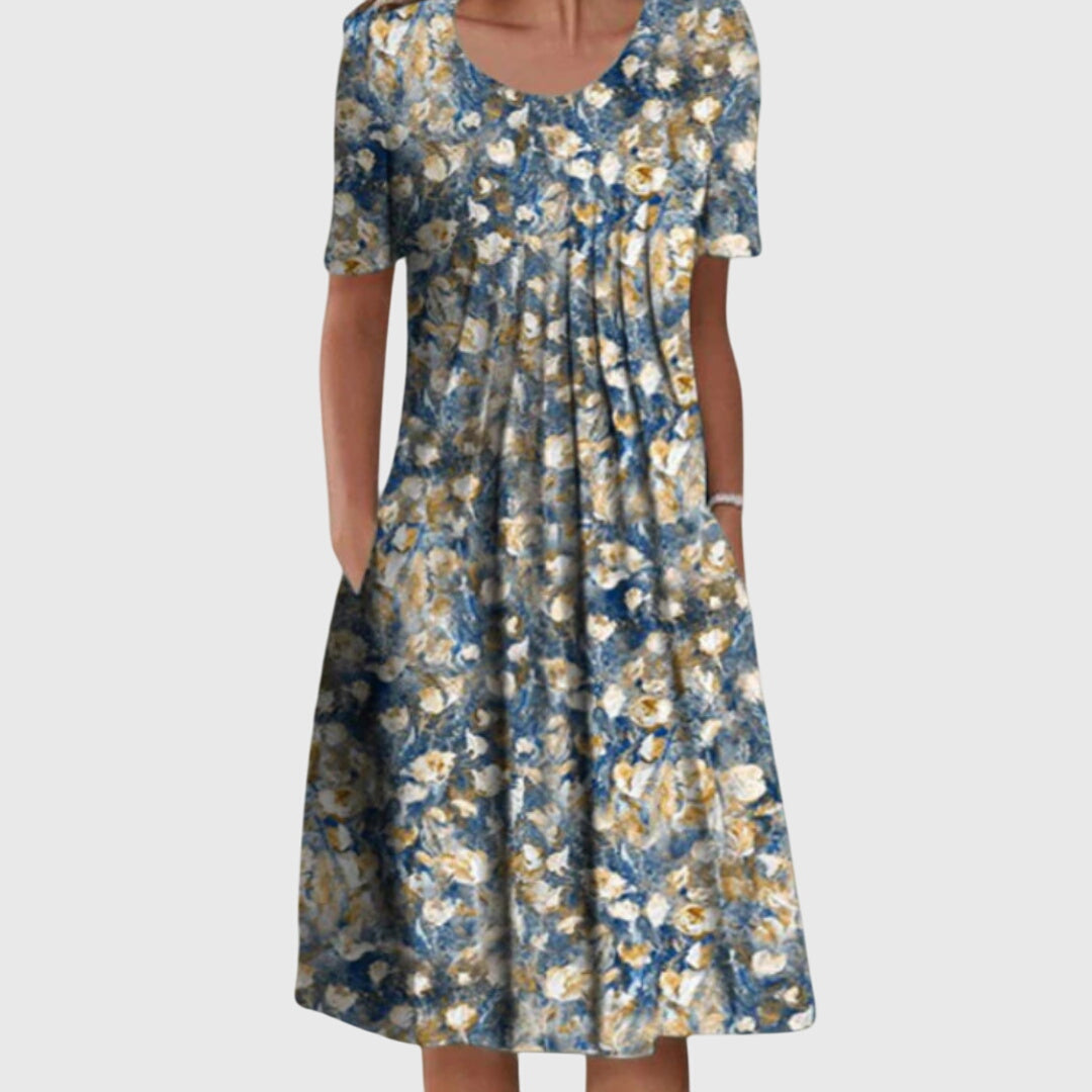 Printed Pocketed Dress