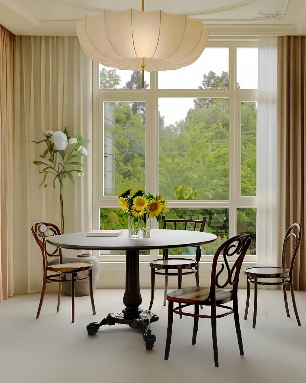 Scalloped Umbrella Silhouette Pendant Lamp