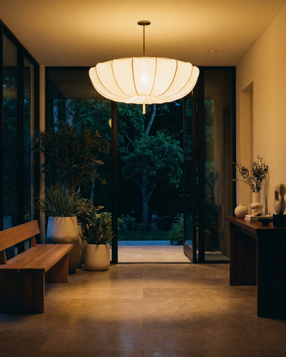 Scalloped Umbrella Silhouette Pendant Lamp