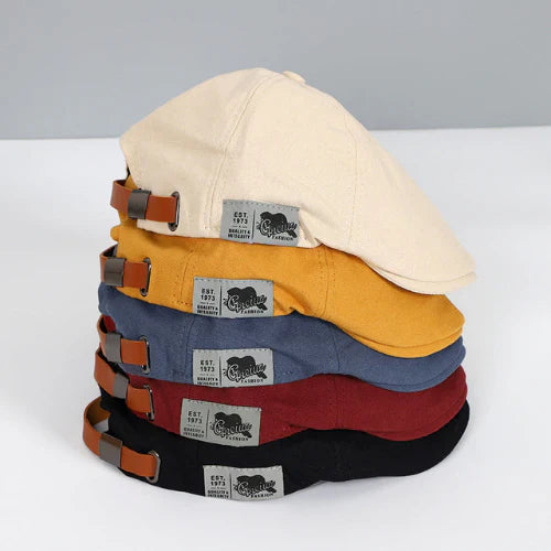 Button Top Paneled Buckled Ivy Cap