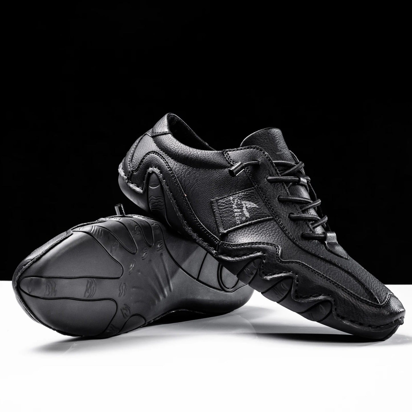 Lace Up Contrast Stitch Low Top Textured Sole Shoes