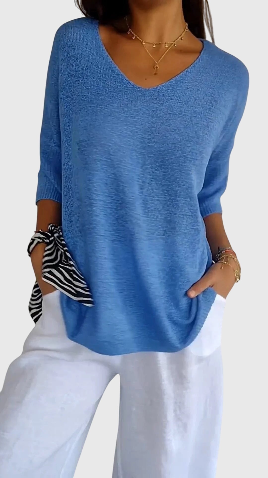 Oversized Three Quarter Blouse