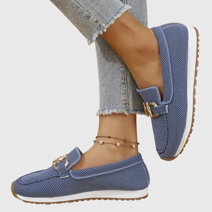 Low Heel Slip On Textured Loafer