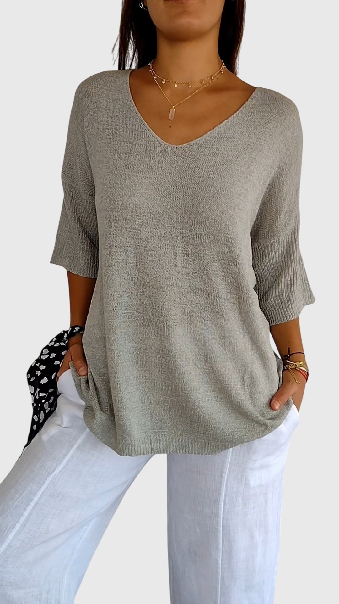 Oversized Three Quarter Blouse