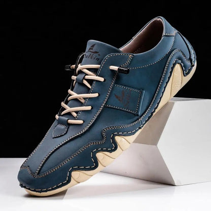 Lace Up Contrast Stitch Low Top Textured Sole Shoes