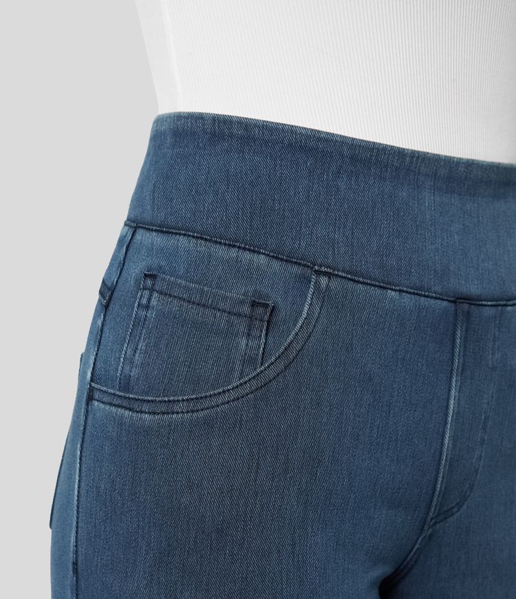 Women's High-Waisted Wide Leg Stretch Trousers