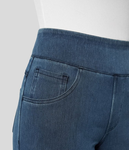 Women's High-Waisted Wide Leg Stretch Trousers