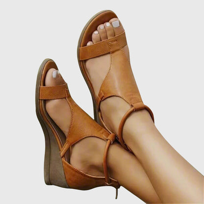 Open-Toe Ankle-Strap Sandals Wedge