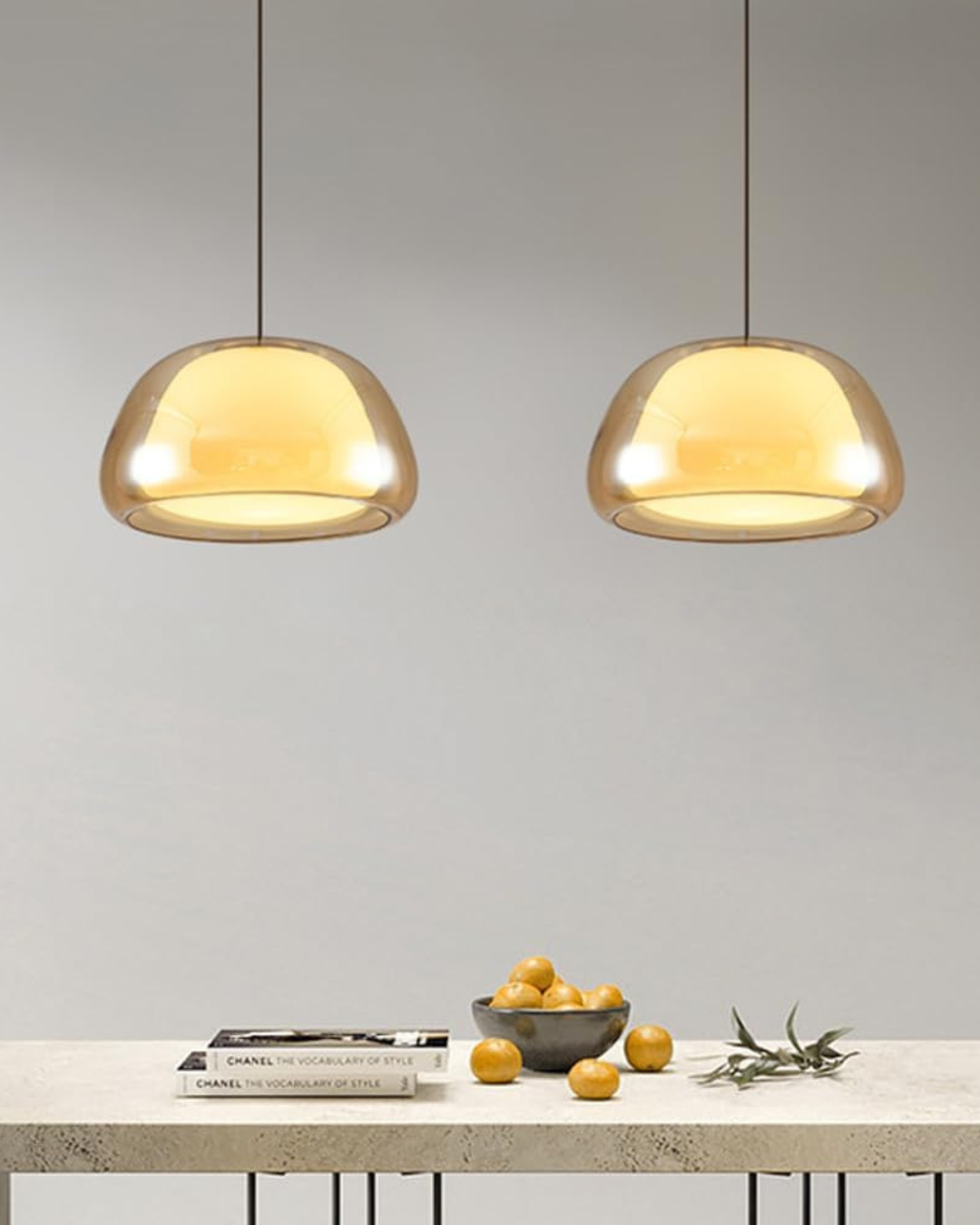 Translucent Encapsulated Dome Pendant Lamp