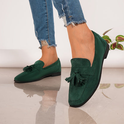 Women's Tasselled Round Toe Flat Loafers