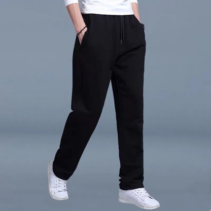 Drawstring Elastic Waist Straight Trouser