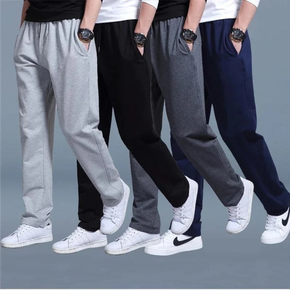 Drawstring Elastic Waist Straight Trouser