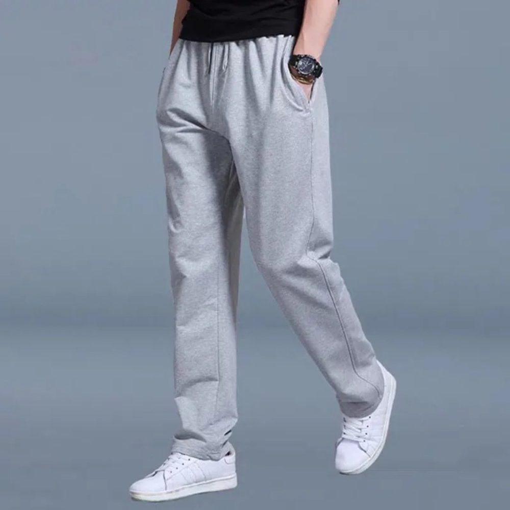 Drawstring Elastic Waist Straight Trouser