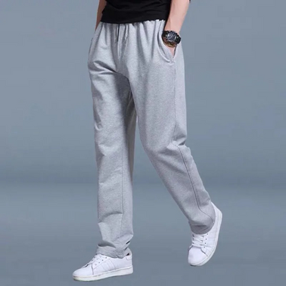Drawstring Elastic Waist Straight Trouser
