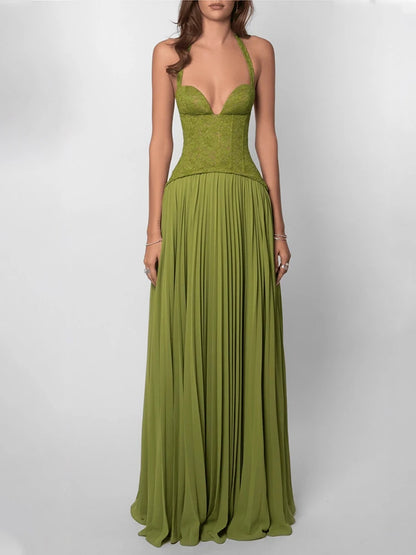 Embroidered Top High Waist Longline Dress