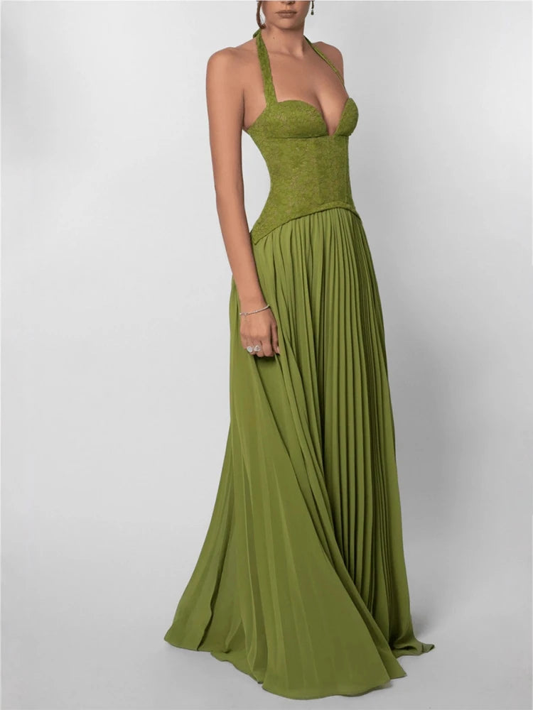 Embroidered Top High Waist Longline Dress