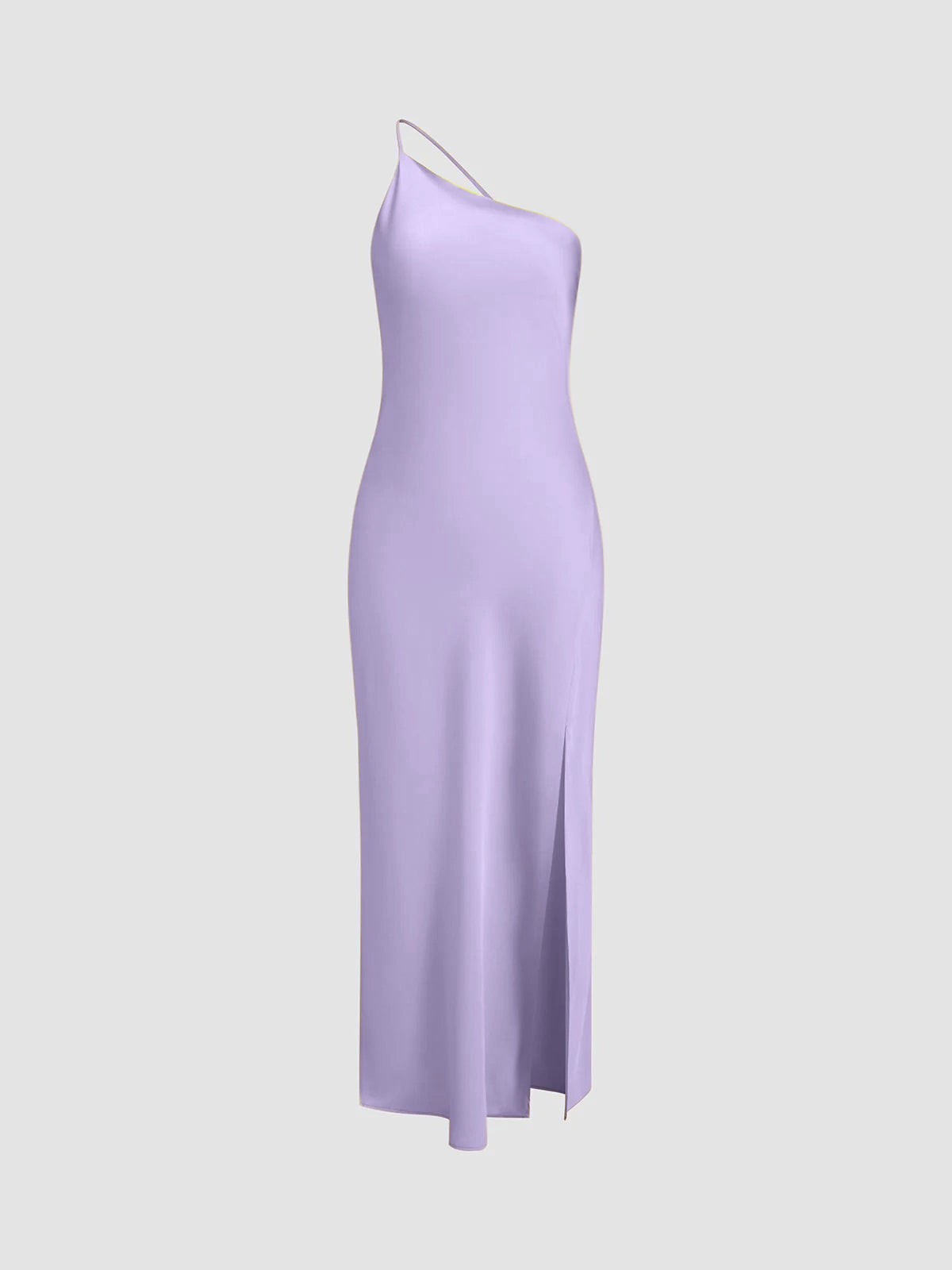 One Shoulder Backless Side Slit Maxi Dress